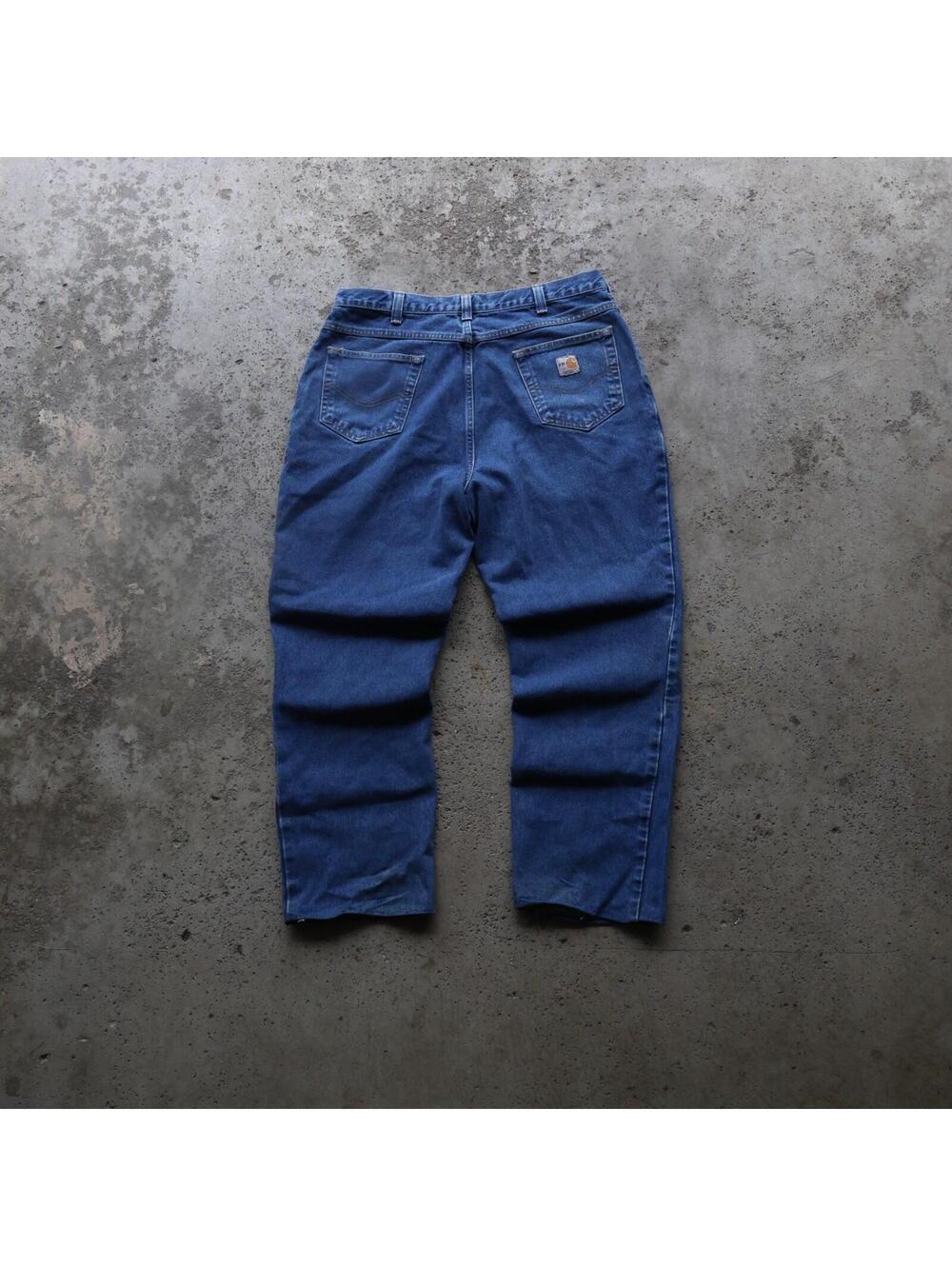 Carhartt FR Work Flame Resistant Men's Size 38 x 32 Jeans Dark Blue
